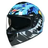 Motorcykelhjälmar DOT Godkänd Säkerhet Full Face Dual Lens Racing-hjälm Starkt motstånd Off Road 21