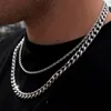 Pingente colares 2021 temperamento moda cubo corda cadeia homens colar clássico aço inoxidável para presente de jóias