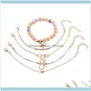 Link, Bracelets Jewelrylink, Chain Vagzeb 30 Styles Classic Bow Heart Starfish Multilayer Adjustable Open Bracelet Set For Women Fashion Par