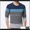 Chic Hommes Couleur Bloc O Cou À Manches Longues Pull Pulls Hommes Blouse Tricoté Sweater1 Djksy Fwp7G