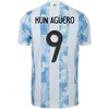 Argentyna Maradona Messi Soccer Jerseys 2021 22 Home Away Kun Aguero di Maria Lo Celso Martinez Correa Koszulka Piłka nożna Zestaw Rozmiar S-4XL