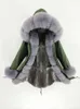 Женская меховая женская женская фальшивка 2022 года зимняя куртка роскошная настоящая мода мода, выкладывающаяся в парке большая теплая капюшона