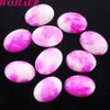 Wojiaer Fashion Natural Loose Gemstones Crystal Ruby Oval Cab Cabochon Beads For Jewelrybracelet Accessories 13x18mm BU803