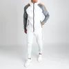 Chándales para hombres Chándal Conjunto de 2 piezas Traje de jogging Hombres Ropa deportiva Running Sweatsuit Manga larga Otoño Entrenamiento 2021