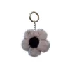 Porte-clés tournesol simple en poils de vison, fleur de cerisier, joli filet en peluche rouge pour sac de voiture, pendentif 246M