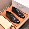 L5 21ss 38 model Men Dress Shoes Patent Leather Wingtip Carved Italian Formal Oxford Footwear Plus Size 38-475For Winter