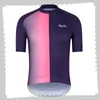 Pro Team Rapha Cykling Jersey Mens Sommar Snabb Torka Sport Uniform Mountain Bike T Shirts Väg Cykel Toppar Racing Kläder Utomhus Sportkläder Y21041343