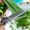 Rostfritt stål Matlagningsverktyg Kök Tillbehör Knivar 5 lager Sushi Shredded Scallion Cut Herb Kryddor Saxar Wll857