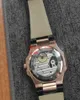 Klasyczne zegarki męskie 5712 001 40 mm mechaniczny automatyczny szafir stalowy ramka Czarna brązowa skórzana pasek luksusowy zegarek wodoodporny Rea254b