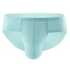 Underpants Men Seamless Briefs Underwear Panties Sexy Ultra-Thin Low-Rise U Convex Pouch Man Ice Silk Lingerie Bikini Hombre