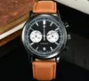 جميع الأوجه تعمل على التواليين رجال يشاهد الفاخرة الشهيرة DesignerCalendar Clock Leather Strap Top Brand Quartz Wristwatch for Men286y