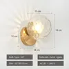 Lampada da parete Nordic Led Ferro Moderno Decorativo Scale Luce Casa Comodino Rotondo Luci in vetro E27 Applique Decor