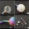 & Bell Drop Delivery 2021 Stainless Belly Button Rings Piercings Ombligo Piercing Sexy Navel Earring Rainbow Body Jewelry Pircing 295 T2 Xkat