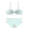 ملخصات سراويل Roseheart New Women Fashion Green Green Sexy Lingerie Invisible Cotton Branties Wireless Push Up Bated Bra Sets Inteldwear L2403