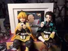 14cm Kimetsu no Yaiba 애니메이션 피규어 Hashibira Inosuke Agatsuma Zenitsu 액션 피규어 악마 슬레이어 프리미엄 Chokonose 입상 완구 H1124