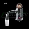 Beracky Deux Styles Pleine Soudure Fumer Bord Biseauté Quartz Banger Avec Capuchon Et Rubis Perle 25mmOD Ongles Fond De Diamant Sans Soudure Pour Bongs D'eau En Verre Dab Rigs