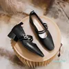 Chaussures habillées The Fashion Block Heel Casual Shallow Mouth Women's With Korean Version Of Loafer Tide All Match