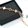 Fashion Diamond Inlaid Little Happins Flower Bracelet Thin Gold Plated Korean Girl Jewelry Bracelet1808416