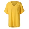 Blusas femininas camisas de verão para as mulheres 2022 blusa coreano v pescoço de manga curta camisa de túnica casual plus size