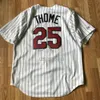 Uomo Donna bambino Jim Thome 25 Maglia da baseball gessata bianca Maglie personalizzate professionali XS-5XL 6XL