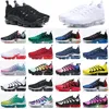 VaporMax PLUS TN Nova Chegada Cushion OG TN Plus Preto Laser Crimson Mens Running Tênis EUA Gradientes Blue Midnight Navy Mulheres Sneakers Treinadores 36-45