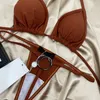 Verband Dreieck Sexy Mädchen Badeanzug Trendy Sommer Bikini Charme Backless Zwei Stück Badeanzug Weibliche Party Brief Bademode