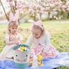 4 stilar Påskparty Cartoon Bunny Bucket Kids Söt Presenter Festival Candy Egg Basket Toy Tote Storage Bag Dekoration