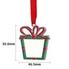 Sublimationsrohlinge Weihnachtsdekorationen Wärmeübertragung Weihnachtsmann Anhänger DIY Weihnachtsbaum Ornament Geschenke w-00768