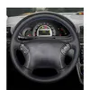 Coberto de volante de couro artificial PU para Mercedes C classe W203 2000-2007 C32 AMG 2002-2003