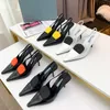 Hochwertige hochhackige Sandalen für Frühling und Sommer, spitze Mode-Bankett-Stylistin, Damen-Kleiderschuhe, Größe 35–41, mit Box