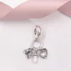 Creazione di gioielli da sposa in argento sterling pandora My Little Baby Braccialetti di cristallo con fascino fai-da-te Festa della mamma Regali per fidanzate per donne Collana con nome di perline a catena 798106CZ