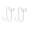 Borse portaoggetti 2 pezzi 1 set Ganci appendiabiti a doppia fila Porta posteriore senza punzonatura (bianco)