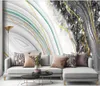 Moderne Light Light Luxe Fonds d'écran en marbre en marbre 3D Papier peint pour salle de séjour