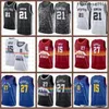 2021 New Basketball JerseyNugget San Mens Antonio Spur Nikola Jamal 27 Murray 15 Jokic Tim 21 Duncan Army Green