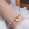 Cadeia de link 2022 pulseiras de pérolas para mulheres bohemian moda de charme de miçangas jóias de ouro Inte22
