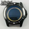 44-mm-Uhrengehäuse mit schwarzer PVD-Keramiklünette, passend für ETA2836 Miyota 8205 8215 812A Mingzhu DG2813 3804 Seagull ST1612 Uhrwerk