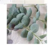 2021 Nieuwe kunstmatige zilveren dollar eucalyptusblad voor zijde bloemen huishoudelijke winkelbeen rustieke decoratie klaver plant