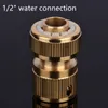 Watering Equipments DWZ 1/2" 3/4" Threaded Brass Garden Hose Tap Connector Water Pipe Quick Connectors For Irrigation System