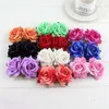 Handmade Fabric Flower Rose Bride Hair Comb Headdress Beach Wedding Hairs Accessories Headpiece for Women 10pcs