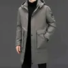 Top Grade Winter Designer Brand Long Casual Fashion Parka Jacket Men Windbreaker Outerwear Thicken Heavy Coats Clothes 211214