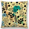 Délicat motif floral coupe forêt feuilles fleurs papillon oiseaux imprime lilas Vintage housse de coussin taie d'oreiller coussin/décoratif