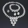 African Dubai Gold Jewelry Nigerian Crystal Necklace Earrings Bracelet Women Italian Bridal Wedding Accessories Jewelry Sets