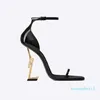 Designer-Classiques Femmes chaussures talons Sandales mode Plage Fond épais Robe Chaussure Alphabet dame Sandale Cuir Talon haut