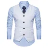 Men's Vests SHUJIN Single Breasted Male Vest Classic Black Brown Dot Suit For Men Big Size TS Phin22