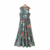 Summer Women Vintage Striped Dress Sleeveless V-Neck Side Bow Tie es Female Print Sweet Elegant Clothes vestidos 210513