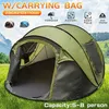 5-8 Personen Volautomatische Camping Tent Winddicht Waterdicht Pop-up Familie Outdoor Instant Setup 4 Seizoen 220223