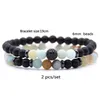 Beaded strands Micro-Inlaid Zircon Bracelet Sets Braided Men Women Bracelets Natural Stone Beads Fashion