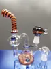 Bong en verre tuyau d'eau recycleur couleurs uniques tuyaux d'art en verre 18,8 mm joint mâle mothshopshop