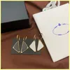 Boucles d'oreilles de mode Boucles d'oreilles Luxurys Designers Boucle d'oreille pour hommes Boucles d'oreilles en or Femmes Triangle Boucles d'oreilles Bijoux de fête Ornements Colliers 1796