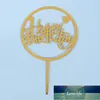 Alles Gute zum Geburtstag Liebe Flagge Kuchen Topper Acryl Buchstabe Gold Silber Kuchen Top Flagge Dekoration für Geburtstagsfeier Hochzeitszubehör Fabrikpreis Expertendesign Qualität